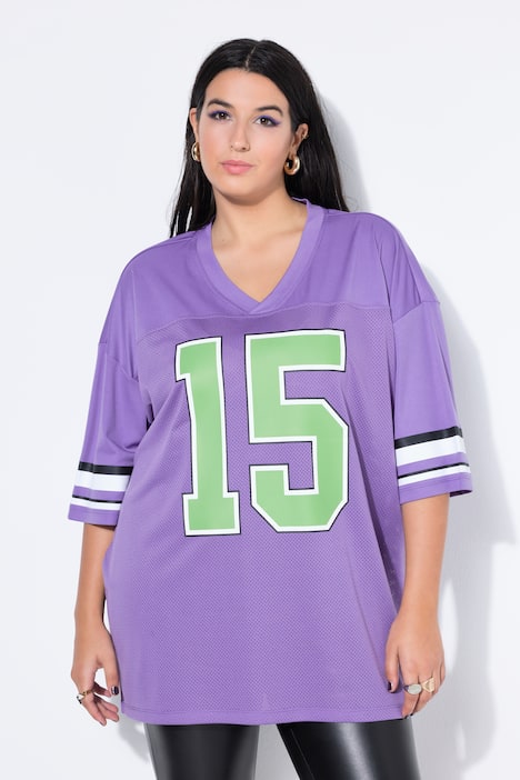 Shirt, oversized, mesh-jersey, 