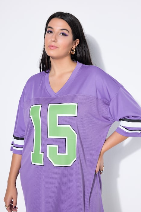 Shirt, oversized, mesh-jersey, 