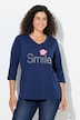 Shirt, Smile, Classic, V-hals, 3/4-mouwen