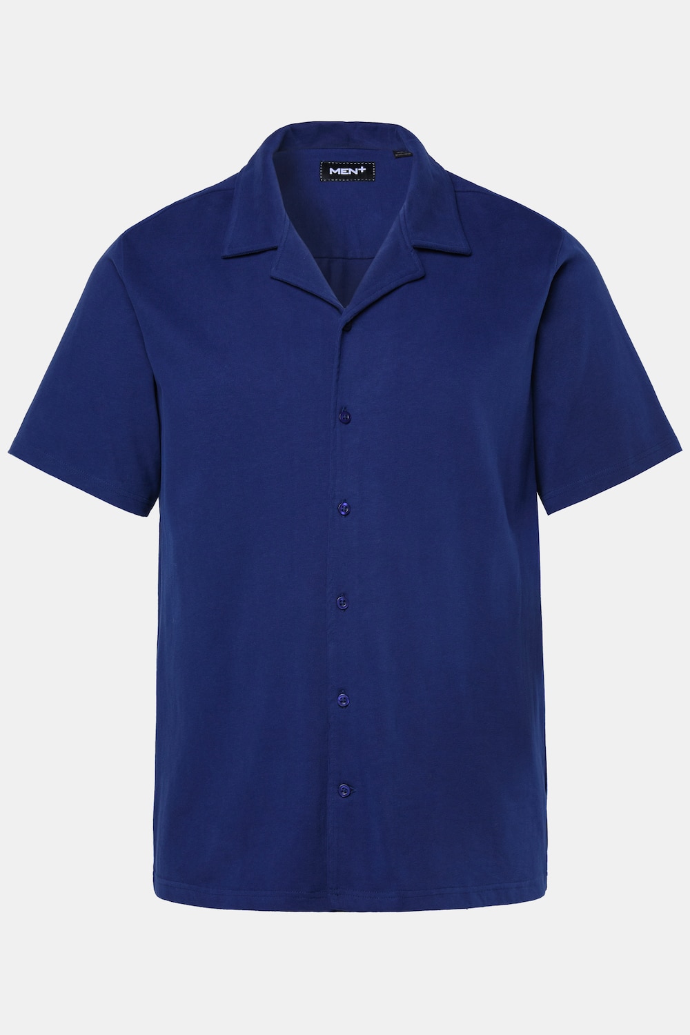 Men+ jersey overhemd, korte mouw, Cubaanse kraag, Cuba fit, tot 8XL