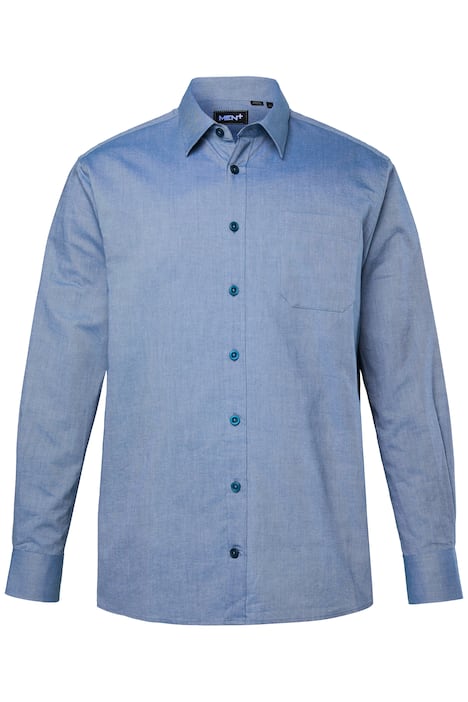 Košile, dlouhé rukávy, Oxford materiál, dvoutónový, Kent límeček