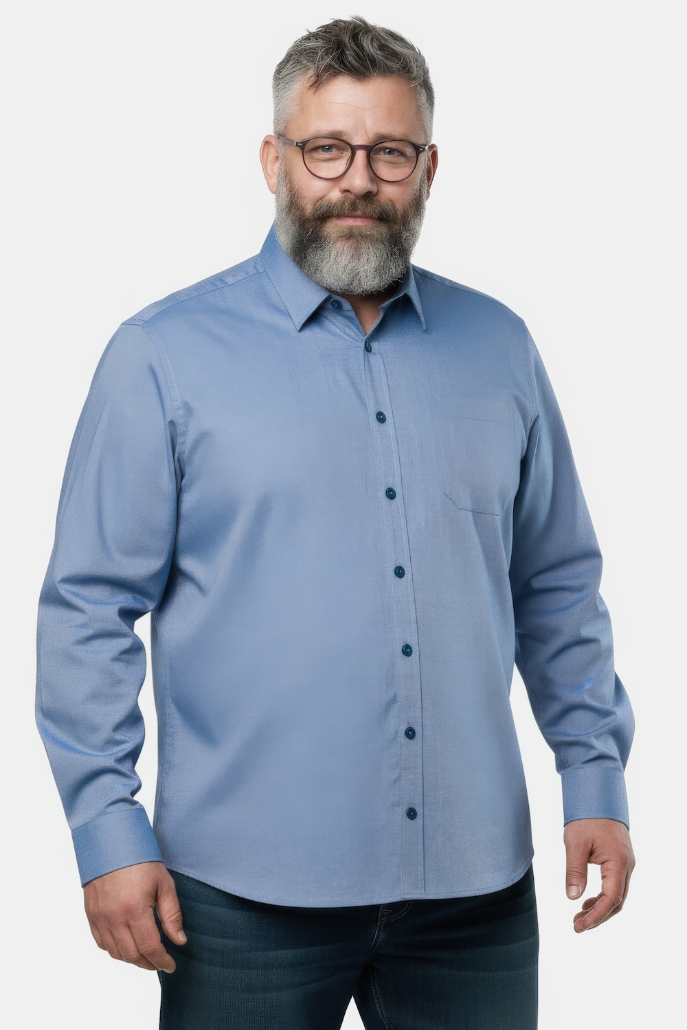 Men+ Hemd, Langarm, Kentkragen, Oxford-Qualität, Comfort Fit, bis 8 XL