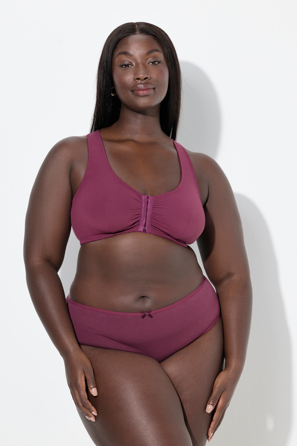 Große Größen Bustier, Damen, lila, Größe: 95D, Polyester/Elasthan/Synthetische Fasern, Ulla Popken