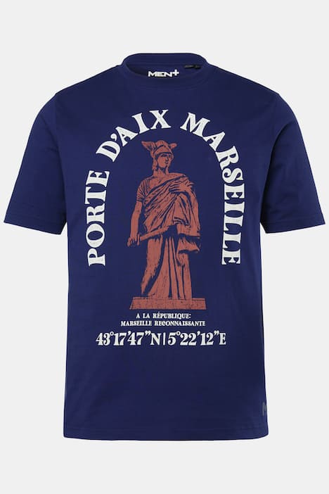 Men+ T-shirt, print, korte ærmer, rund hals, til 8XL