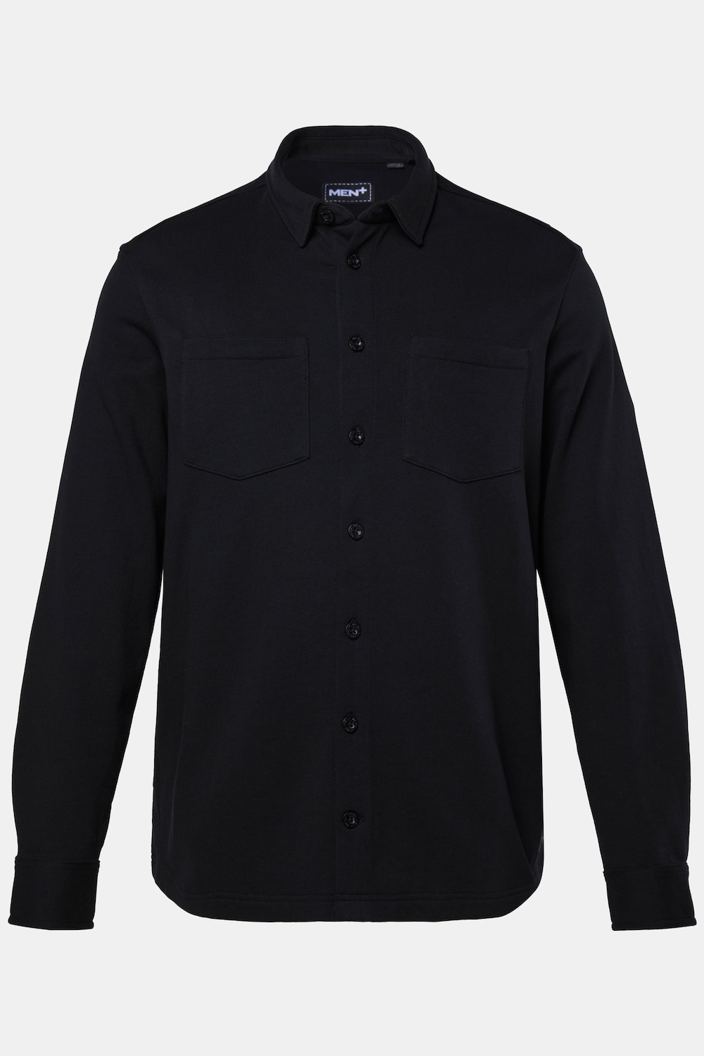 Men+ sweat-overshirt, lange ærmer, skjorte, Kent-krave, op til str. 8 XL