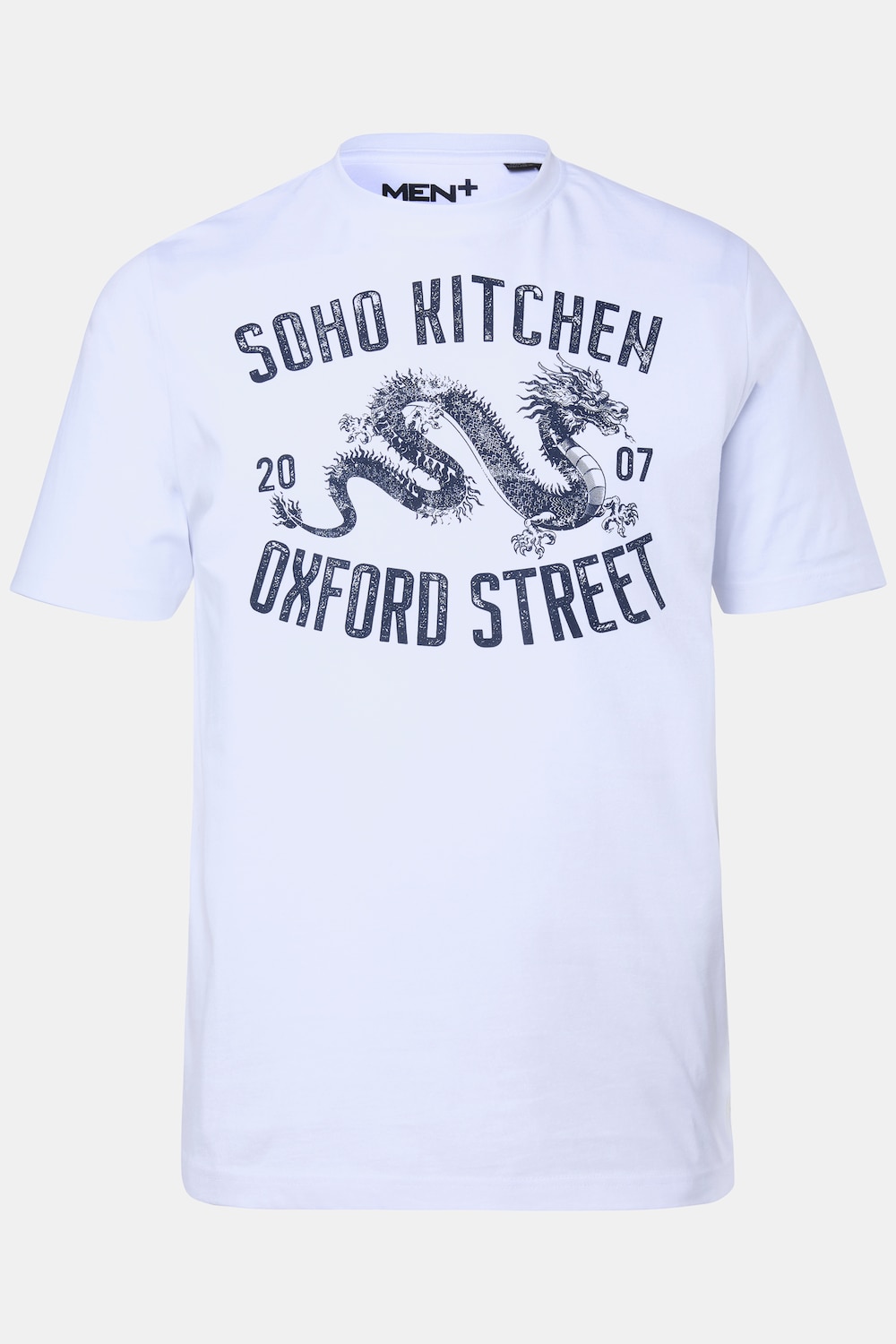 Men+ T-Shirt, Brustprint, Halbarm, Rundhals, bis 8 XL