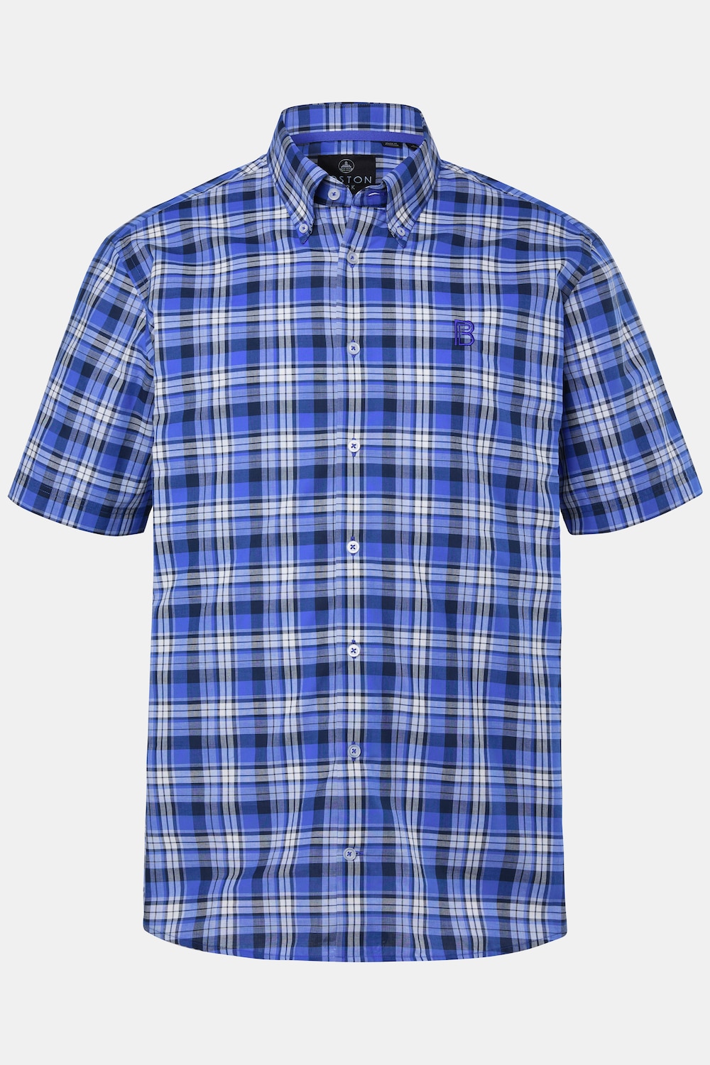 Boston Park Karohemd, Halbarm, Buttondown-Kragen, Comfort Fit, bis 8 XL