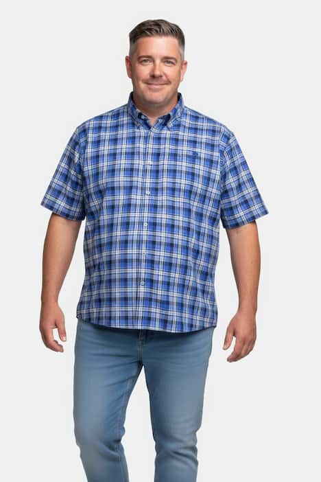 Boston Park Karohemd, Halbarm, Buttondown-Kragen, Comfort Fit, bis 8 XL