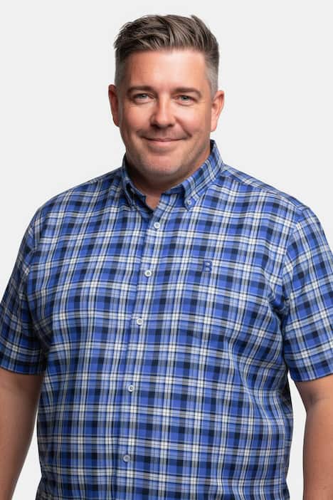 Boston Park Karohemd, Halbarm, Buttondown-Kragen, Comfort Fit, bis 8 XL