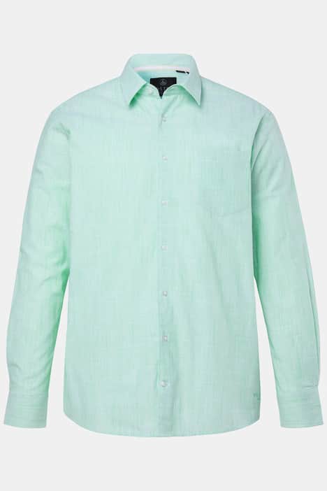 Boston Park linnenmix gestreept overhemd, lange mouw, kentkraag, comfort fit, tot 8XL