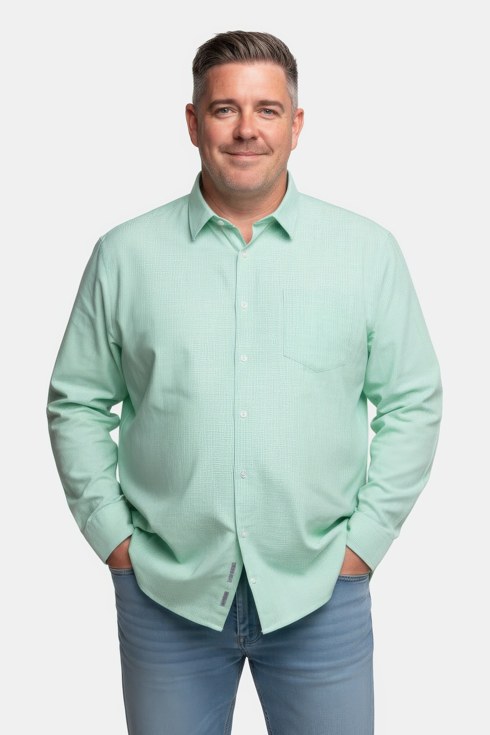 Boston Park Leinenmix-Streifenhemd, Langarm, Kentkragen, Comfort Fit, bis 8 XL