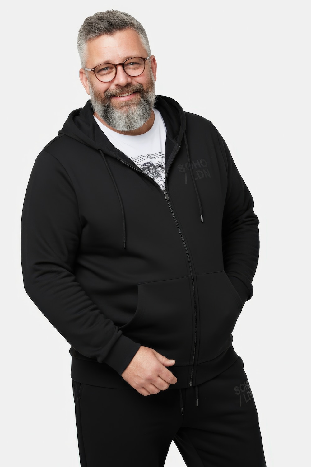 Men+ Kapuzen-Sweatjacke, bis 8 XL