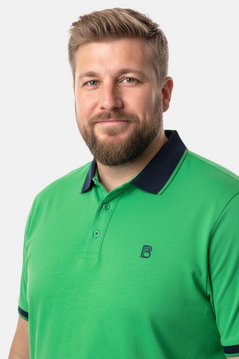 Boston Park Poloshirt, Kontrastkragen, Halbarm, bis 84/86