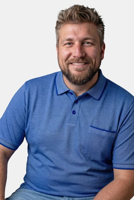 Men+ T-Shirt, TwoTone-Pikee, Halbarm, bis 8 XL