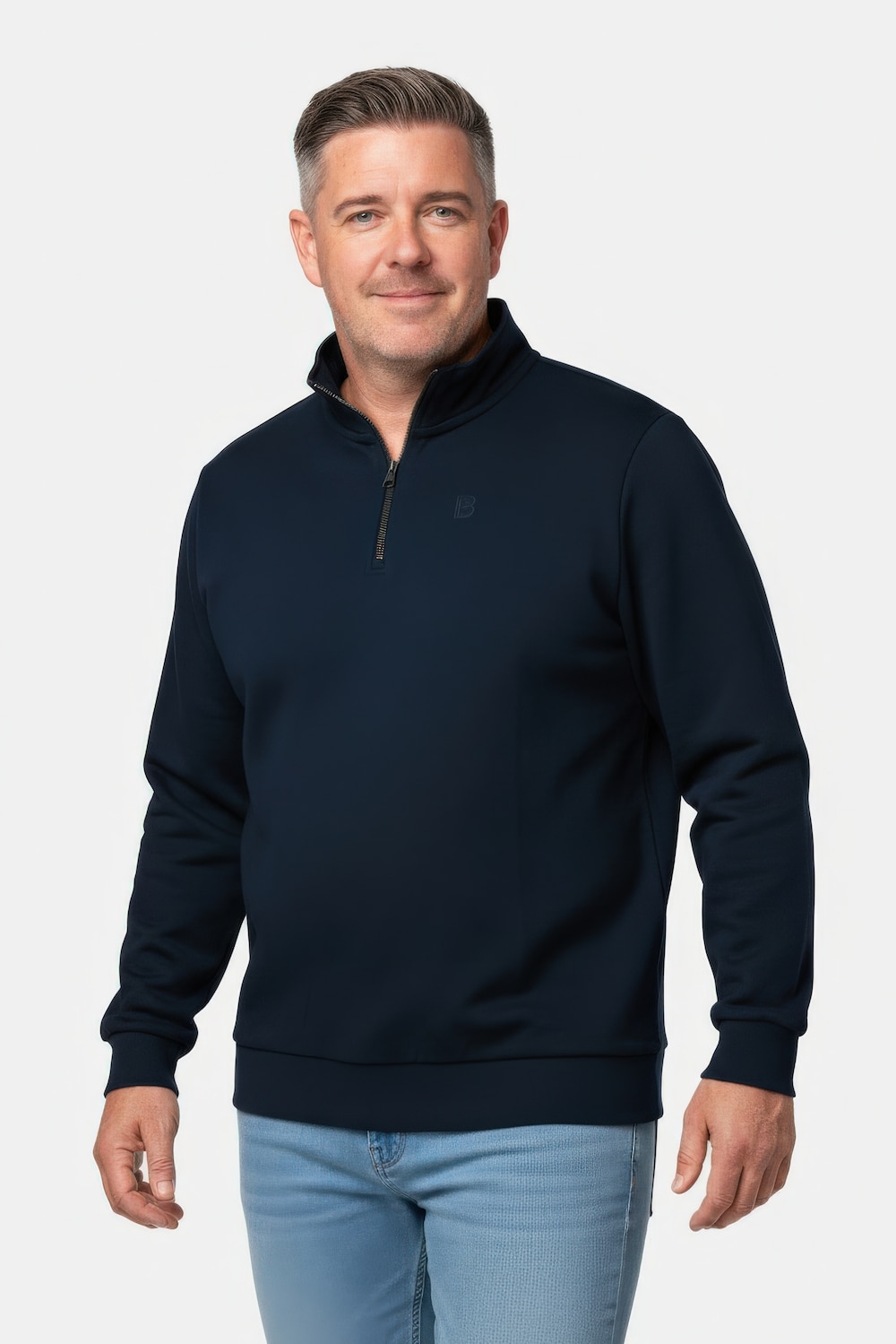 Boston Park Troyer, Sweat, Stehkragen mit Zipper, bis 84/86