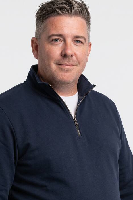 Boston Park Troyer, Sweat, Stehkragen mit Zipper, bis 84/86