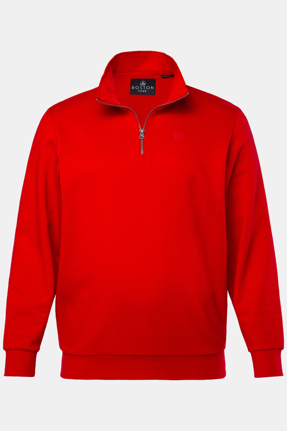 Boston Park-striktrøje, sweat, ståkrave med lynlås, op til str. 84/86