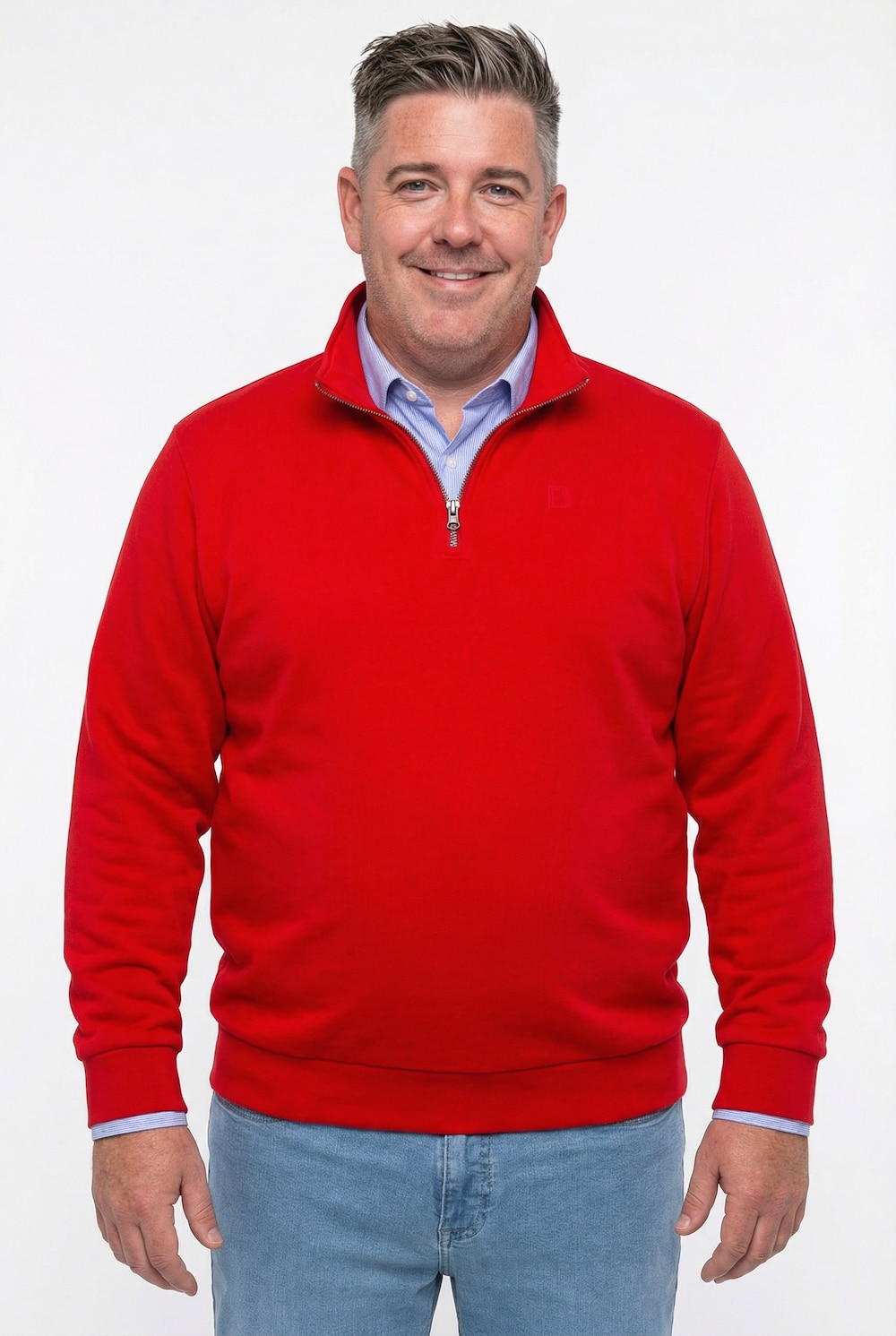 Boston Park Troyer, Sweat, Stehkragen mit Zipper, bis 84/86