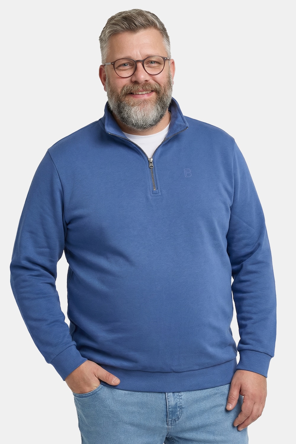 Boston Park Troyer, Sweat, Stehkragen mit Zipper, bis 84/86