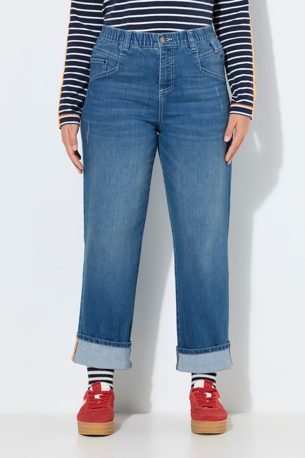 Große Größen Jeans, Damen, blau, Größe: 48, Baumwolle, LAURASON