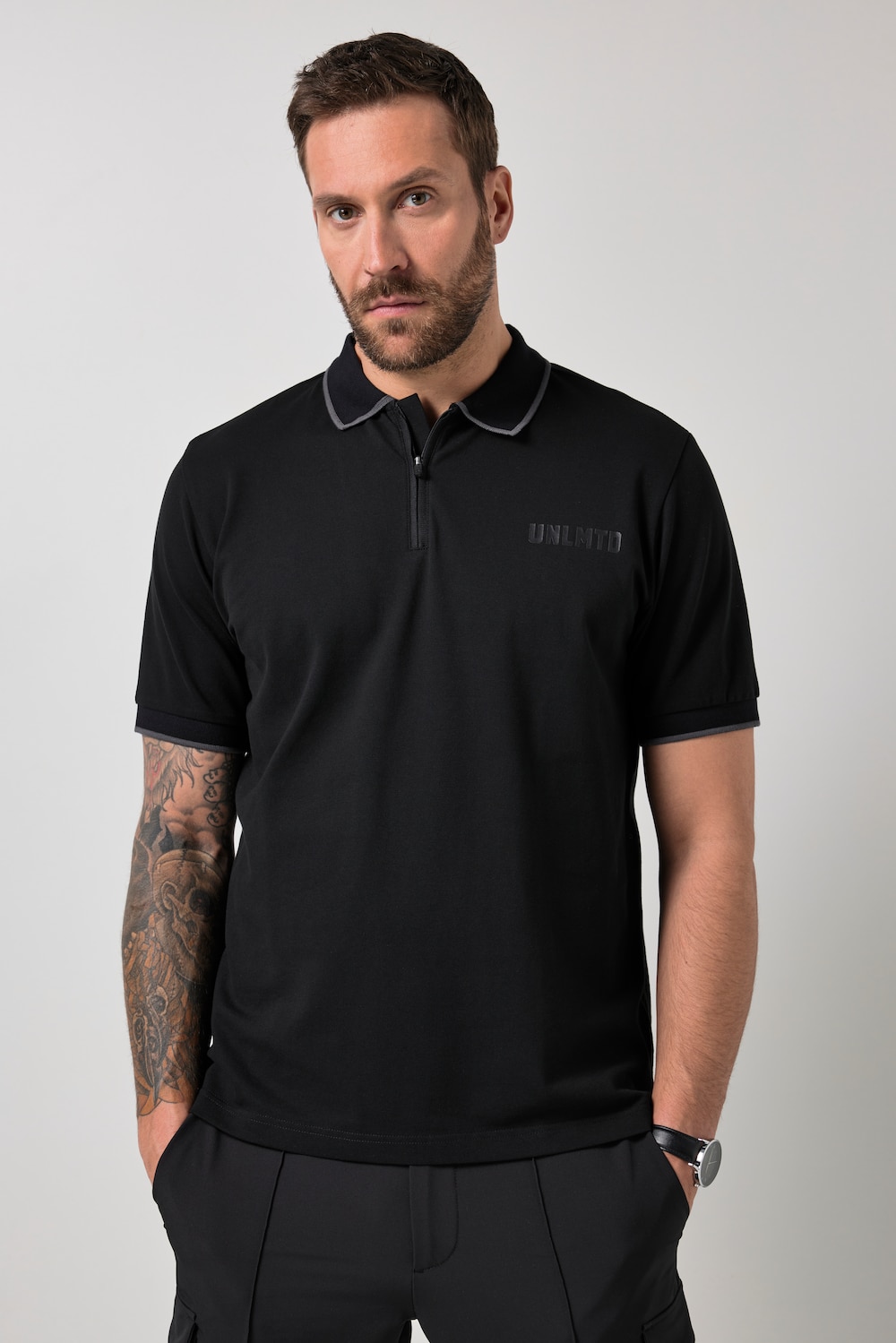 JAY-PI Poloshirt FLEXNAMIC®, Golf, Piqué, Halbarm, Zipper, bis 7 XL