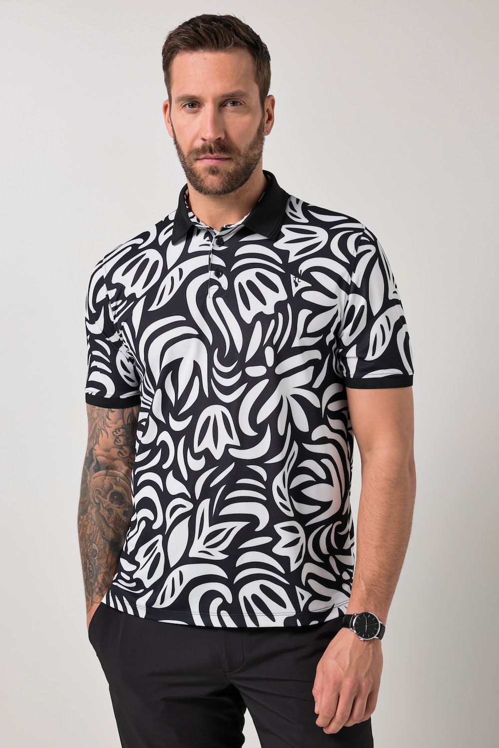 JAY-PI Poloshirt FLEXNAMIC®, Golf, Piqué, Alloverdruck, Halbarm, bis 7 XL