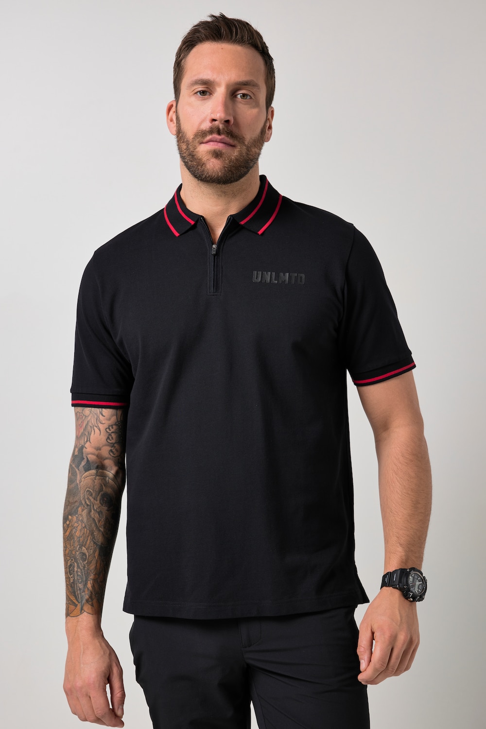 JAY-PI Poloshirt FLEXNAMIC®, Outdoor, Piqué, Polokragen, Zipper, Halbarm, bis 7 XL