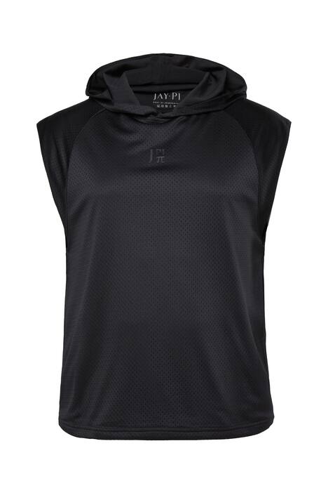 Mikina s kapucí, JAY-PI, bez rukávů, kolekce fitness, síťovaná, QuickDry, do 7XL