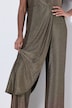 Jumpsuit, glitter, wijde pijp, V-hals, mouwloos