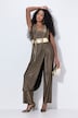 Jumpsuit, glitter, wijde pijp, V-hals, mouwloos