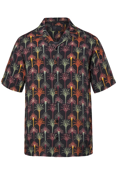 JP 1880 košile, polodlouhý rukáv, cuba límeček, květinový potisk, hranatý cuba střih, až 8XL