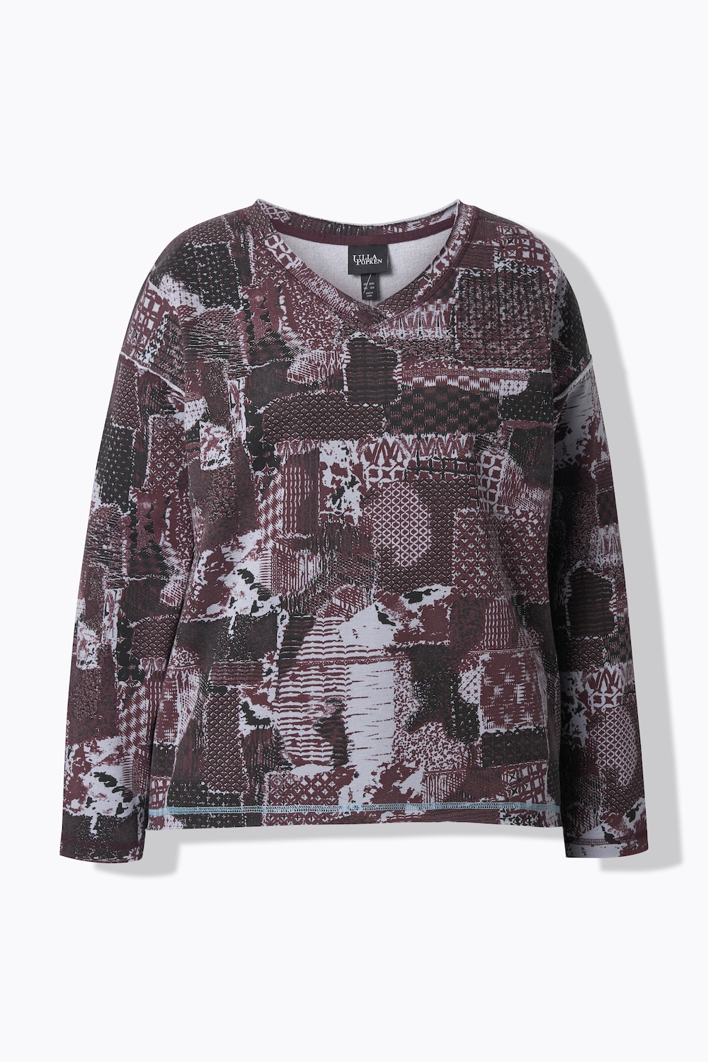 Stora storlekar Mjukiströja, Dam, lila, storlek: 58/60, Bomull/Polyester, Ulla Popken