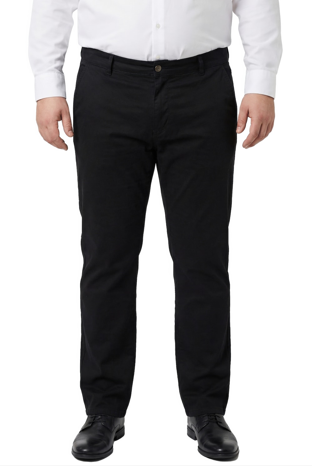 Stora storlekar Chinos, Her, svart, storlek: 60, Bomull, Men Plus