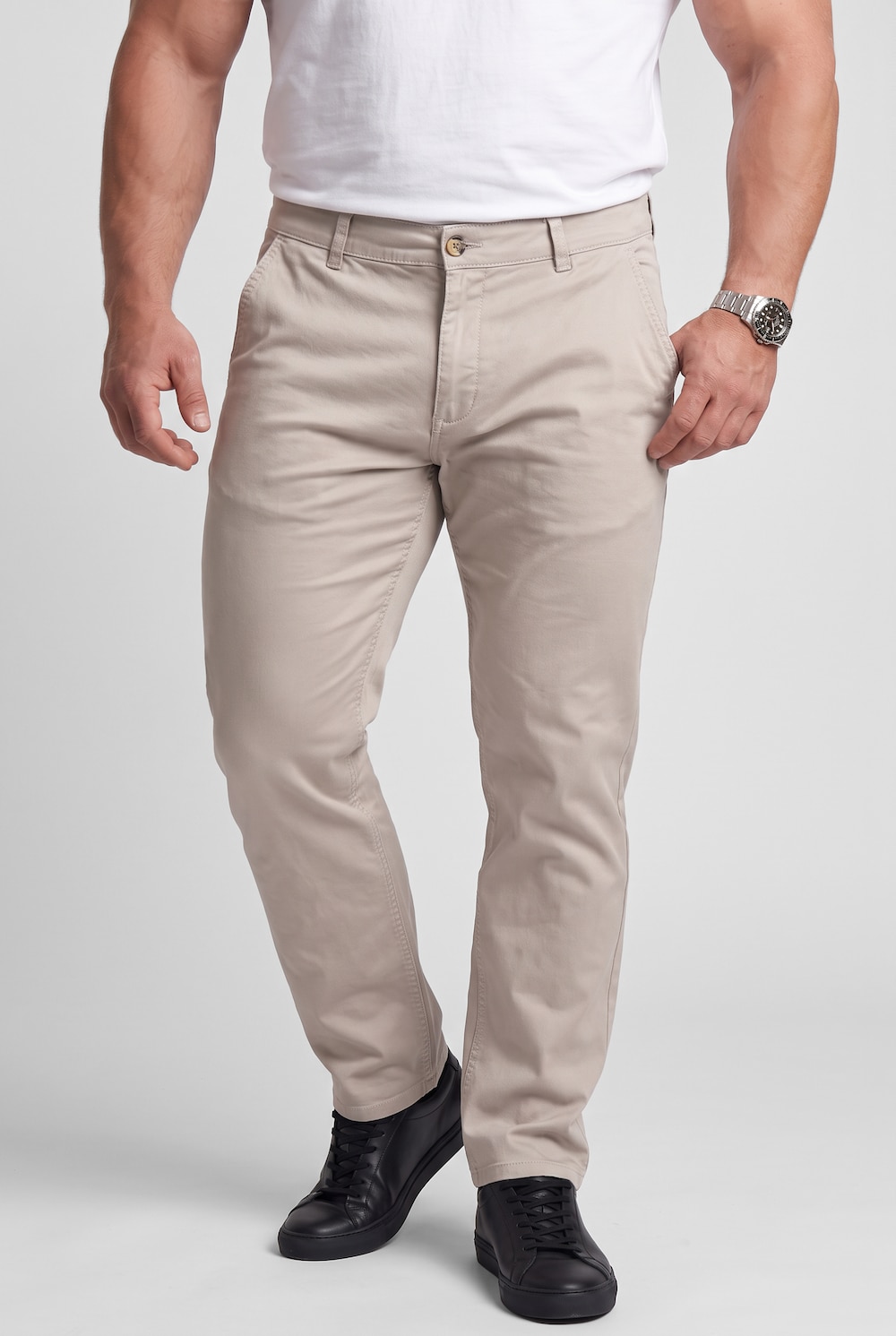 Chino, rett passform, opptil 72