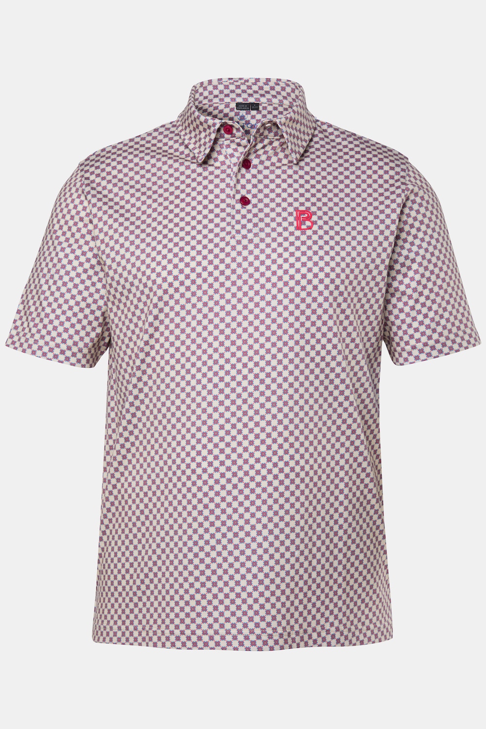 Boston Park Poloshirt, Alloverprint, Halbarm, bis 84/86