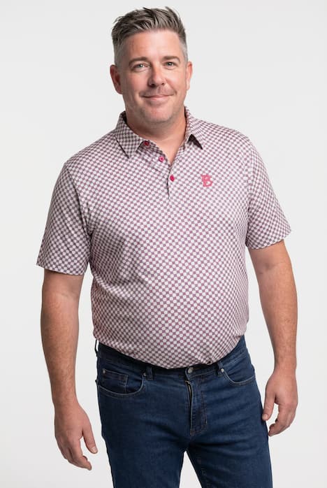 Boston Park Poloshirt, Alloverprint, Halbarm, bis 84/86