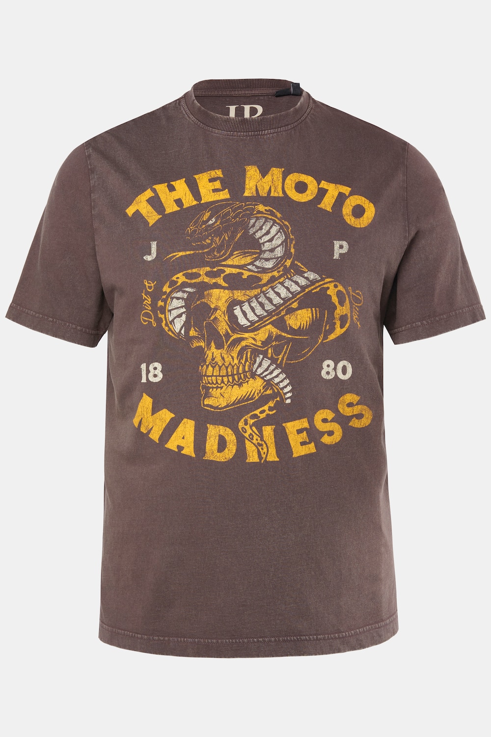 JP1880 T-Shirt, Halbarm, Vintage-Look, Brustprint, bis 8 XL