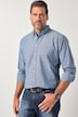 Chemise JP 1880 aspect jean, manches longues et col à pointes boutonnée, coupe Modern Fit - jusqu'au 8 XL