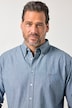 Chemise JP 1880 aspect jean, manches longues et col à pointes boutonnée, coupe Modern Fit - jusqu'au 8 XL