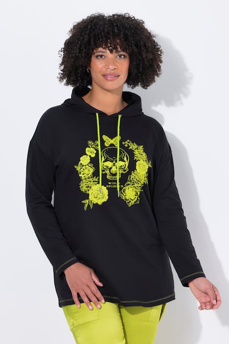 Hoodie, Loose Fit, Totenkopf