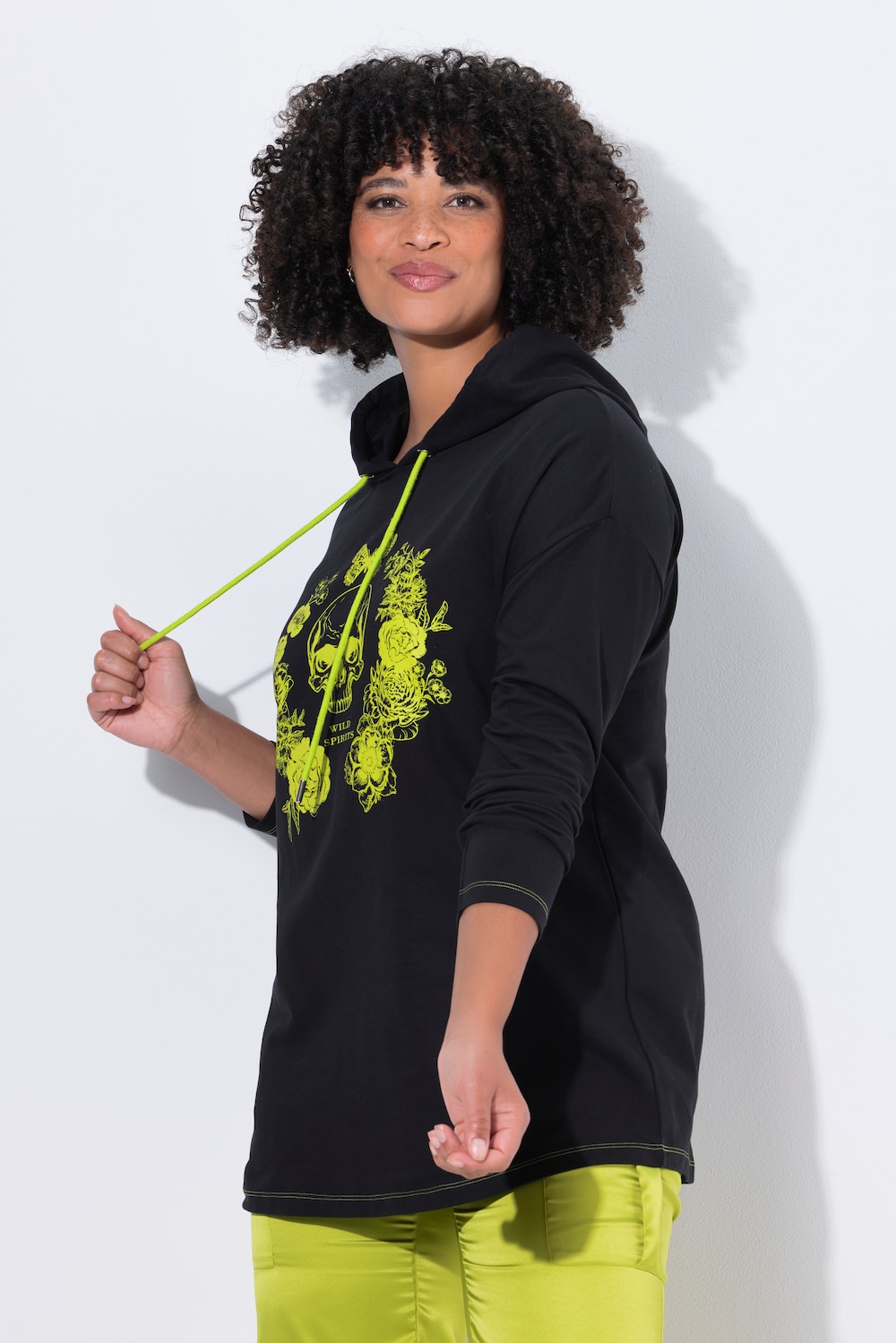 Hoodie, Loose Fit, Totenkopf