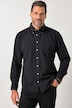 Chemise JP 1880 en seersucker, manches longues et col à pointes boutonnée, coupe Modern Fit - jusqu'au 8 XL