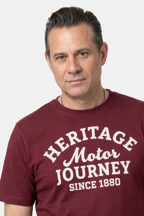 JP1880 T-Shirt, Halbarm, Brustprint, bis 8 XL