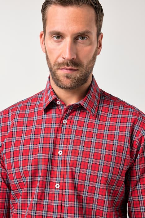 JP1880 Karohemd, Langarm, Kentkragen, Modern Fit, bis 8 XL
