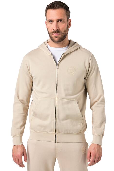 Bunda s kapucí JP1880, klokaní kapsa, vintage vzhled, do 8XL