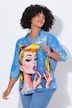 Tuniek, A-lijn, PopArt-patroon, lange mouwen