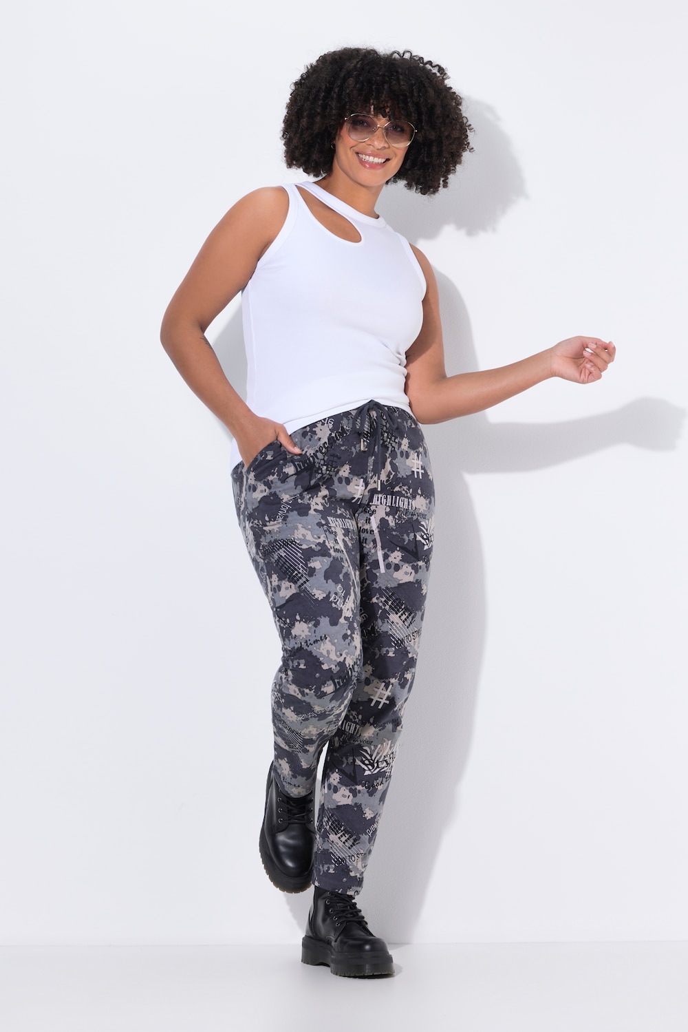 Joggingbroek, Straight Fit, all-over print