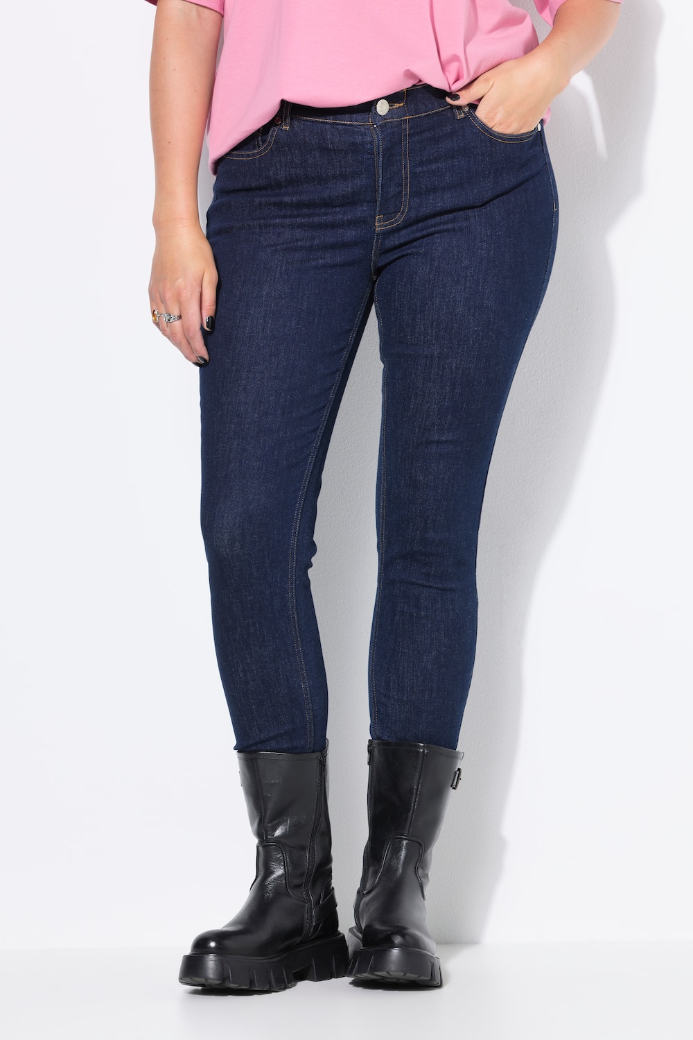 Große Größen Skinny-Jeans, Damen, blau, Größe: 44, Baumwolle, Studio Untold