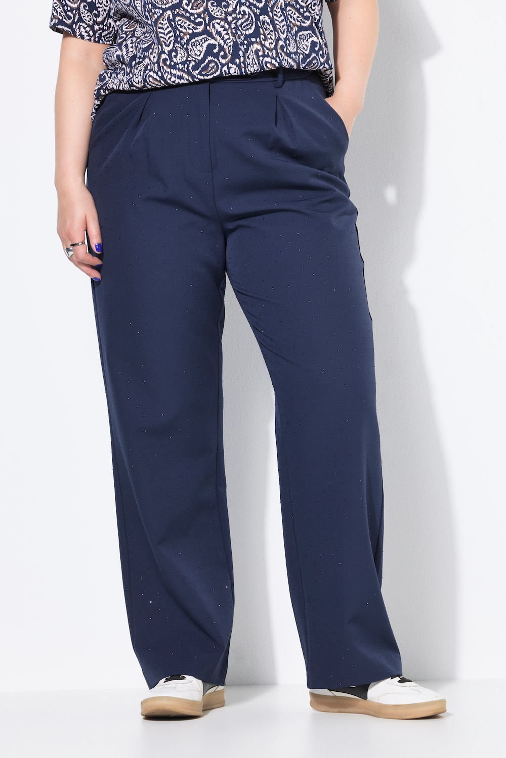 Große Größen Hose, Damen, blau, Größe: 56, Polyester, Studio Untold