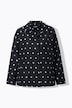 Kurtka żakardowa, kropki, krój trapezowy, kołnierz koszulowy, długie rękawy
